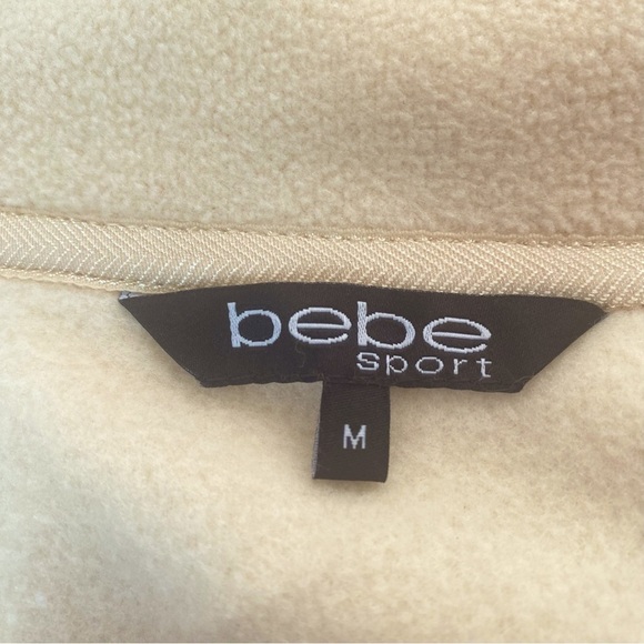 bebe Sport Polar Fleece Snap Cream Pink Jacket Sz M - Picture 11 of 15